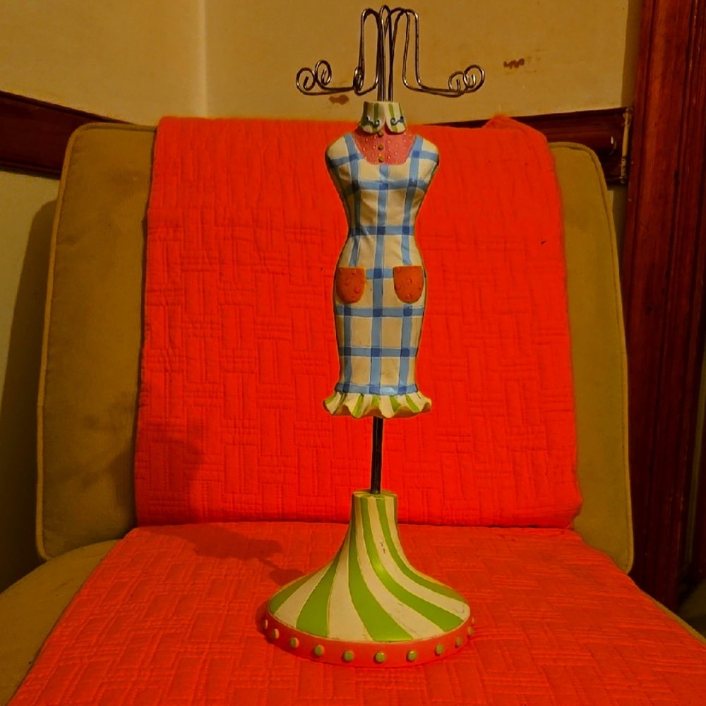 Chic Blue and Green Plaid Decor Accent